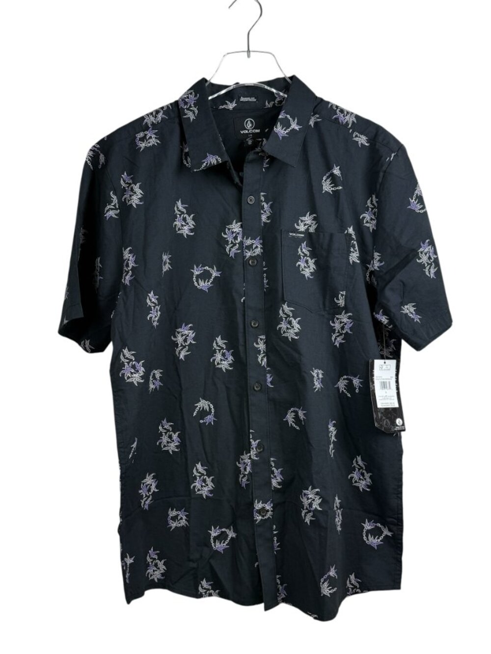 Volcom Scaler Stone Woven Button Up Shirt Men’s Size L NWT MSRP $60